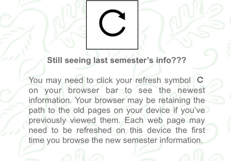 refresh info